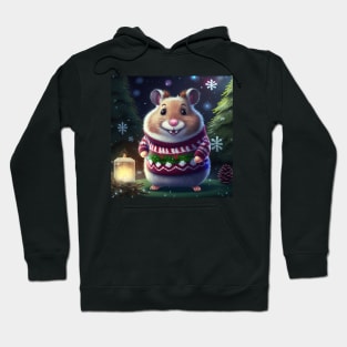 Cute Christmas Hamster Hoodie